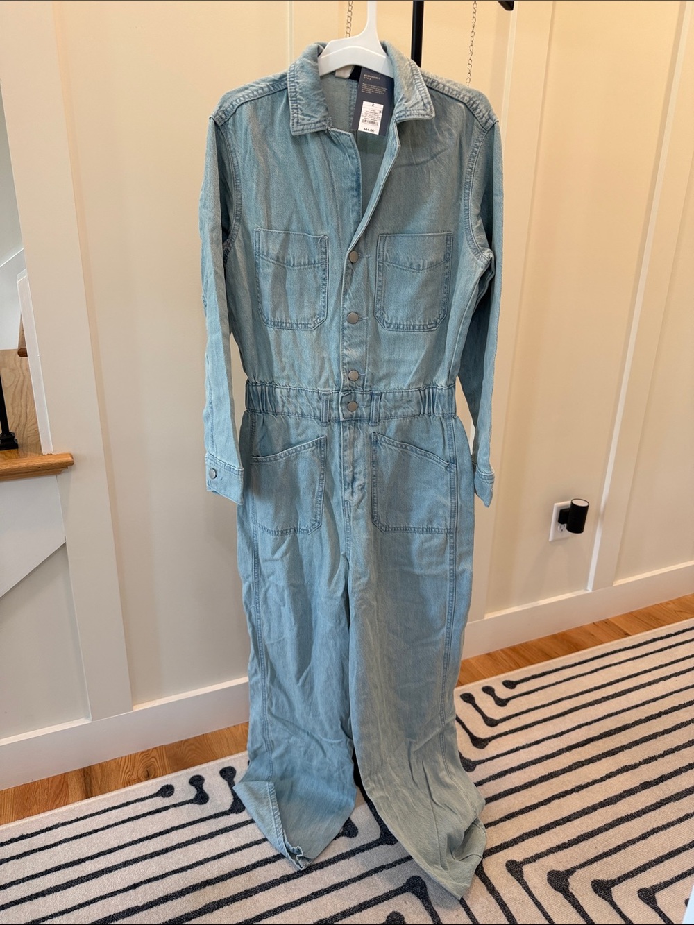 Women’s size 2 Light Blue Denim One-Piece Jumpsuit Universal Thread #788